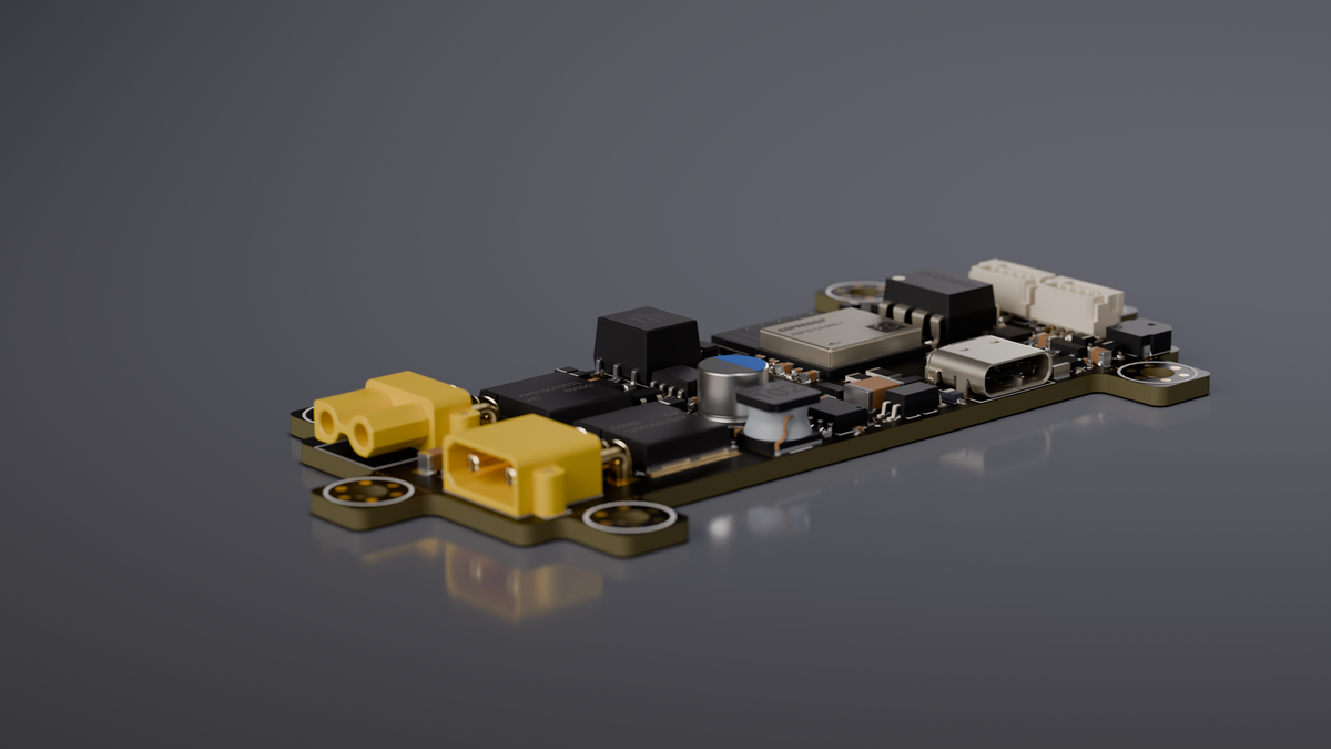 JFBMS Master BMS board, low angle view